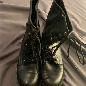 Black Zip up Combat Boots